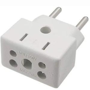 Pino adaptador elétrico 10 / 20 Amperes